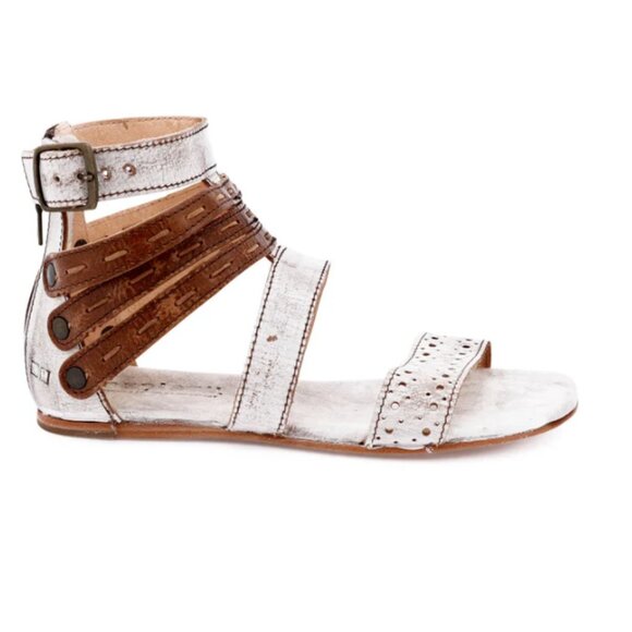 Bed Stu Artemis Nectar Tan Lux Gladiator Sandal Women's 10 Zipper Cream Tan - Picture 4 of 14